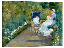 Stampa su tela Children in the Garden, 1878 - Mary Stevenson Cassatt