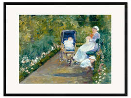 Gerahmter Kunstdruck Kinder im Garten, 1878
