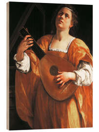 Wood print Saint Cecilia - Artemisia Gentileschi