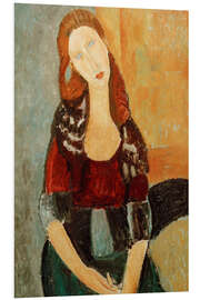 Hartschaumbild Jeanne Hébuterne sitzend, 1918
