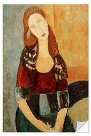 Wandsticker Jeanne Hébuterne sitzend, 1918