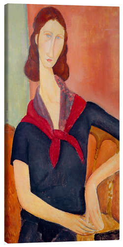 Canvas print Portrait of Jeanne Hébuterne, 1919