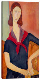 Canvas print Portrait of Jeanne Hébuterne, 1919 - Amedeo Modigliani