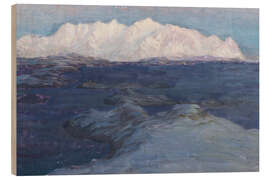 Wood print Night over Store Molla, Lofoten - Anna Katarina Boberg