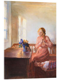 Quadro em acrílico A Young Girl Plaiting her Hair, 1901