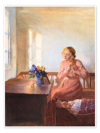 Taulu A Young Girl Plaiting her Hair, 1901 - Anna Ancher