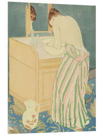 Hartschaumbild Frau beim Bad, 1891