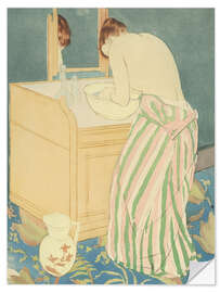 Wandsticker Frau beim Bad, 1891