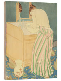 Cuadro de madera Woman bathing, 1891 - Mary Stevenson Cassatt