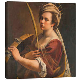 Canvas print Self Portrait as Saint Catherine of Alexandria, 1617 - Artemisia Gentileschi