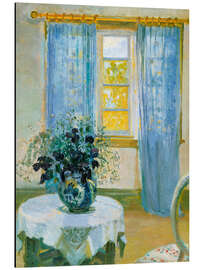 Alubild Interieur mit Klematis, 1913