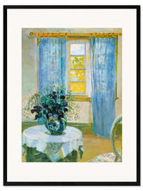 Kunsttryk i ramme Interiør med klematis, 1913