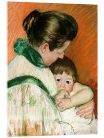 Acrylglasbild Der schläfrige Thomas saugt an seinem Daumen - Mary Stevenson Cassatt