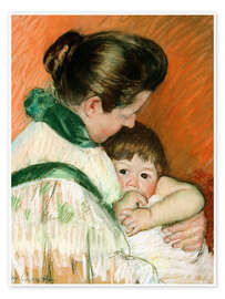 Reprodução Sleepy Thomas Sucking His Thumb - Mary Stevenson Cassatt