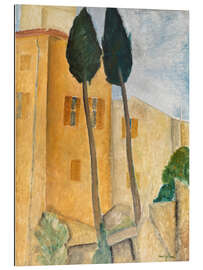 Gallery Print Zypressen und Häuser in Cagnes