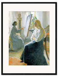 Gerahmter Kunstdruck Die Frau des Künstlers