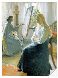 Wandsticker Die Frau des Künstlers