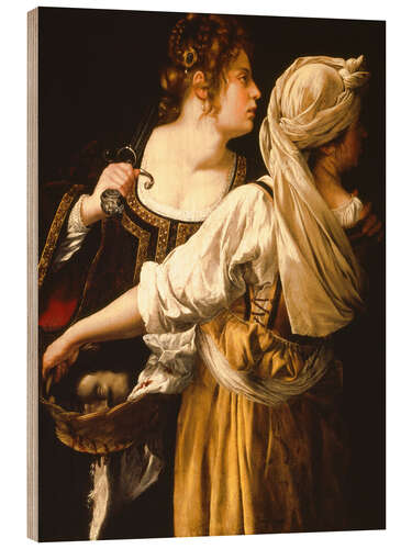 Wood print Judith with head