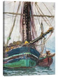 Canvas print Fog rising from the sea, study from the Lofoten Islands - Anna Katarina Boberg