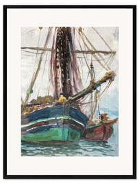 Gerahmter Kunstdruck Nebel steigt aus dem Meer, Studie von den Lofoten