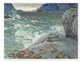 Wall print Beach, study from Northern Norway - Anna Katarina Boberg