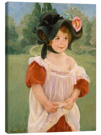 Canvas print Margot stands in a garden - Mary Stevenson Cassatt