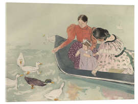 Akryylilasitaulu Feeding ducks - Mary Stevenson Cassatt