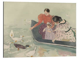 Alumiinitaulu Feeding ducks - Mary Stevenson Cassatt