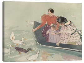 Canvas print Feeding ducks - Mary Stevenson Cassatt