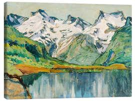 Obraz na płótnie A mountain lake, study from Northern Norway