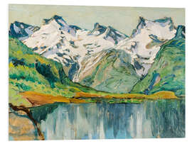 Foam board print A mountain lake, study from Northern Norway