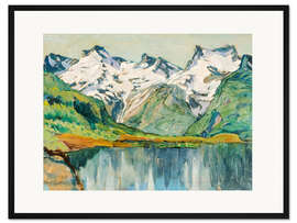 Gerahmter Kunstdruck Ein Bergsee, Studie aus Nordnorwegen