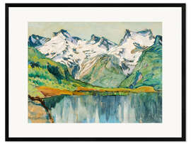 Gerahmter Kunstdruck Ein Bergsee, Studie aus Nordnorwegen