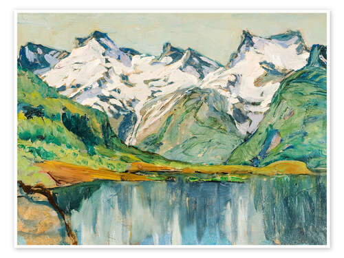 Plakat A mountain lake, study from Northern Norway
