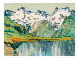Billede A mountain lake, study from Northern Norway - Anna Katarina Boberg