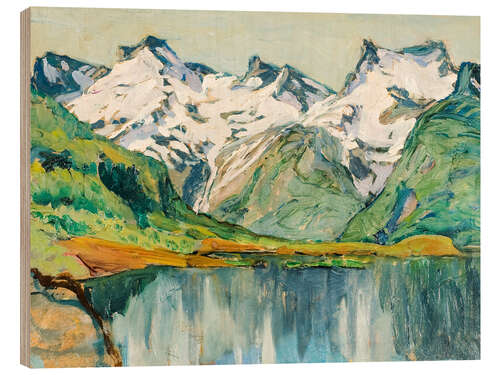 Quadro de madeira A mountain lake, study from Northern Norway