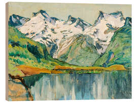Quadro de madeira A mountain lake, study from Northern Norway