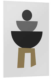 Hartschaumbild Minimalistische Formkunst