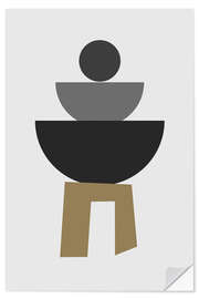 Wandsticker Minimalistische Formkunst