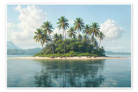 Wandbild Kleine Insel - Mango Art