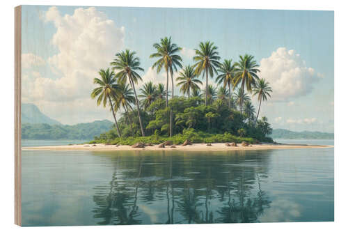 Cuadro de madera Little Island