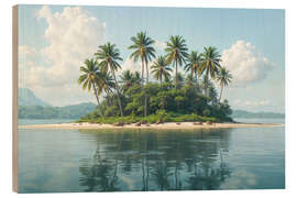 Cuadro de madera Little Island - Mango Art