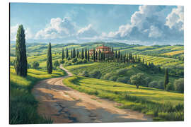 Alubild Toskana Landschaft