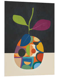 Hartschaumbild Abstrakte Fruchtformen I
