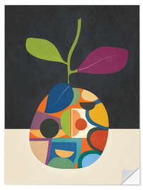 Wandsticker Abstrakte Fruchtformen I
