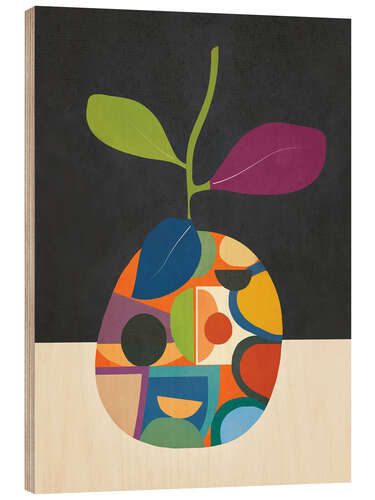 Cuadro de madera Abstract Fruit Shapes I
