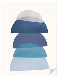 Wandsticker Blue Stack I