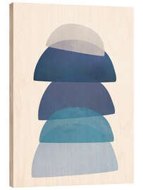 Holzbild Blue Stack I