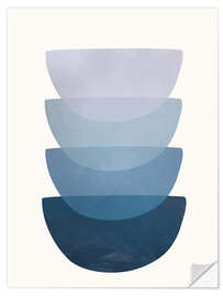 Wandsticker Blue Stack II