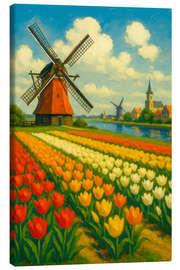 Obraz na płótnie Tulip Dreams and Windmills - Taudalpoi